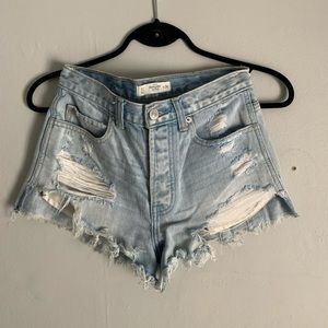 Abercrombie & Fitch High Rise Denim Shorts